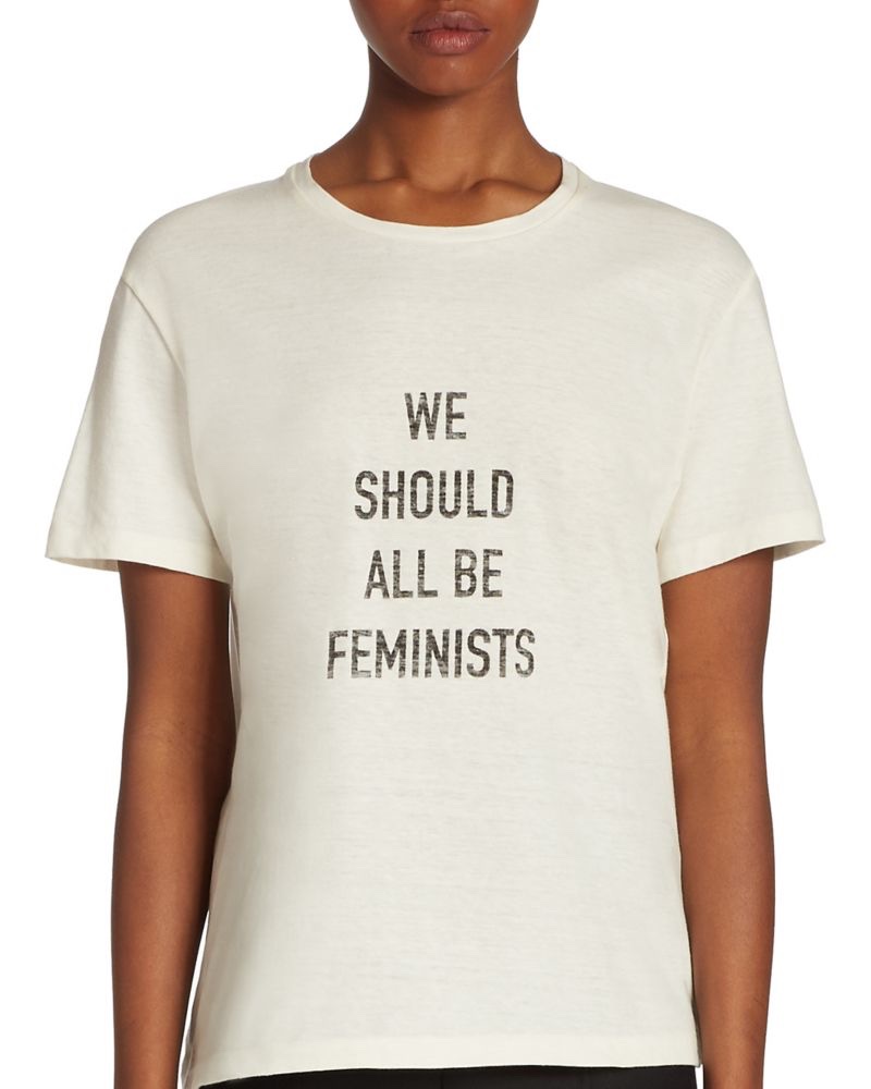 Dior We Should All Be Feminists T-Shirt in White $710