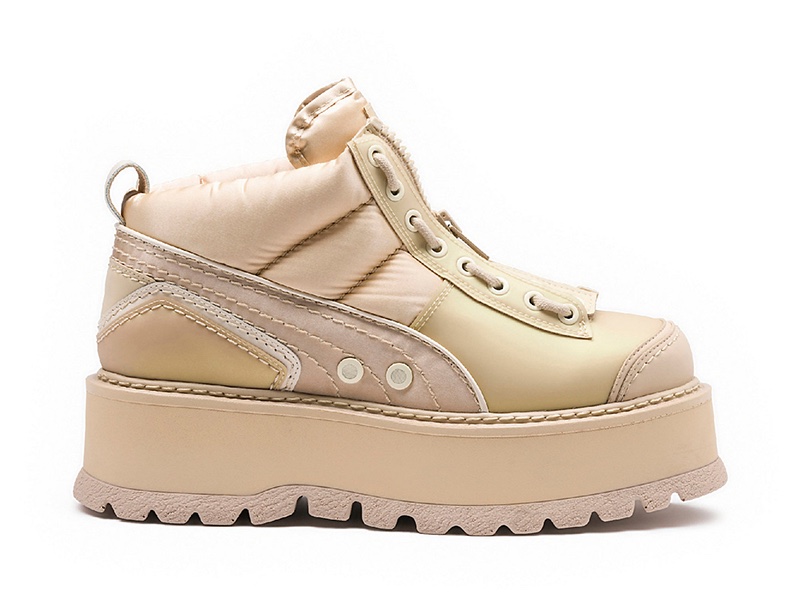 Fenty Puma by Rihanna Zipped Sneaker Boots in Semolina/Beige $390
