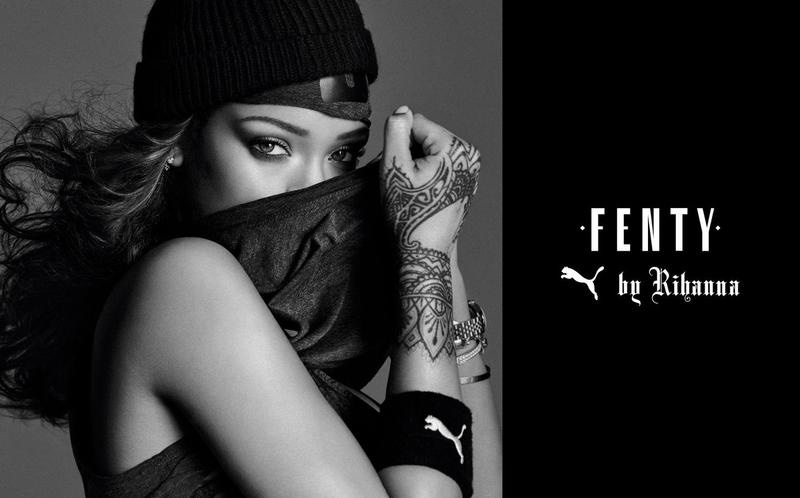 Rihanna poses for Fenty Puma by Rihanna spring-summer 2017 campaign