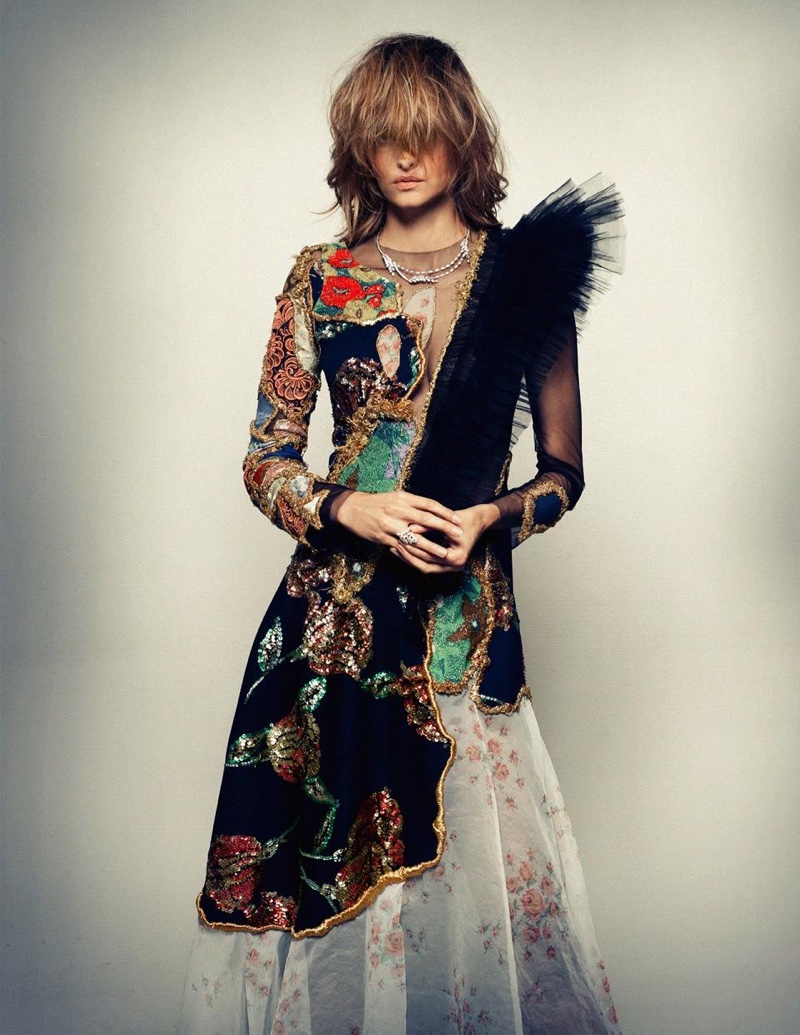 Nadine Strittmatter Poses in Spring Haute Couture for FLAUNT Magazine ...
