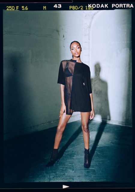 Model Jourdan Dunn poses in her new collection for Missguided - Londunn x Missguided collaboration