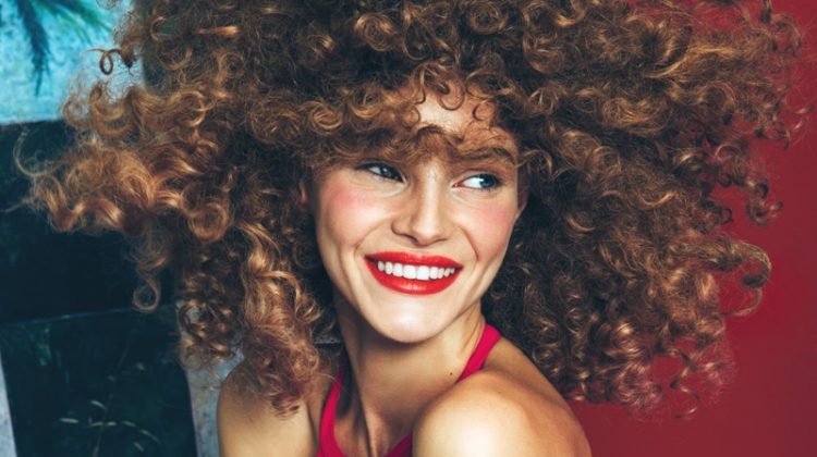 Juju Ivanyuk Sports A Curly Hairstyle in Glamour Italia