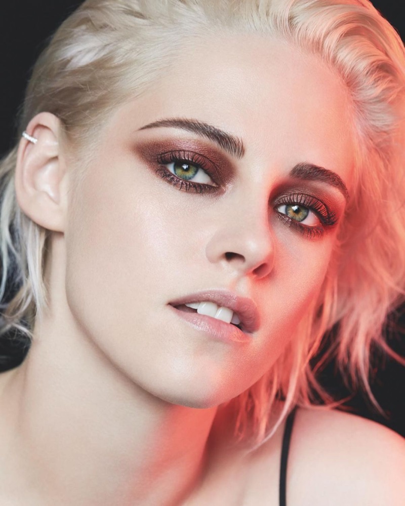 Looking daring in bronze eyeshadow, Kristen Stewart fronts Chanel makeup campaign