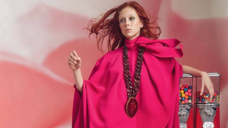 Natalie Westling Looks Pretty in Pink Styles for Vogue China
