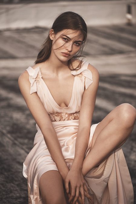 You Have to See Topshop's New Bridal Collection Grace Elizabeth poses in Topshop Bride 2017 campaign