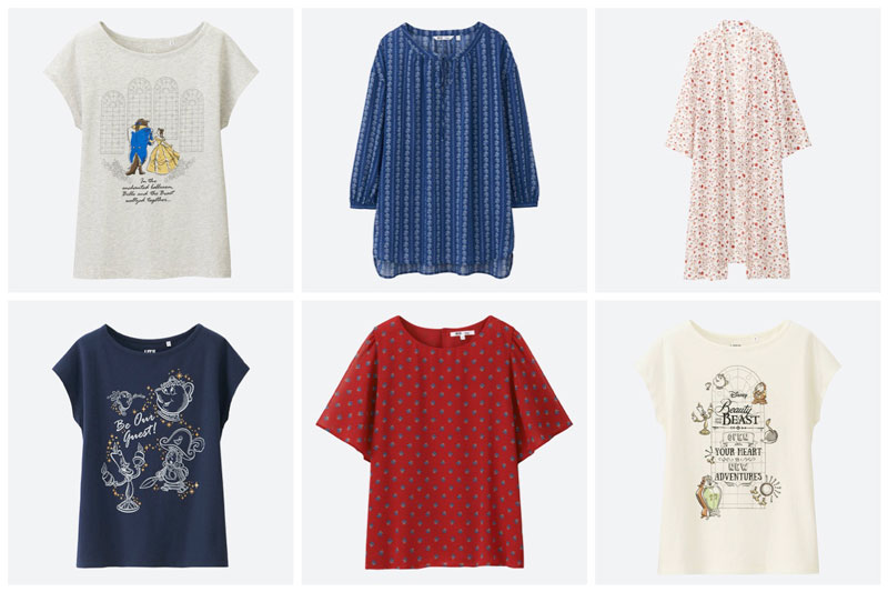 Uniqlo x Beauty and the Beast clothing collaboration