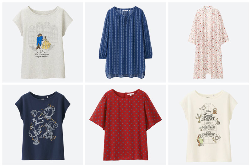 Uniqlo and Beauty and the Beast clothing collaboration