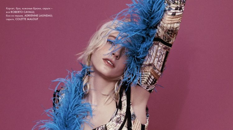 Zlata Semenko Channels Her Inner Rock Star for ELLE Kazakhstan