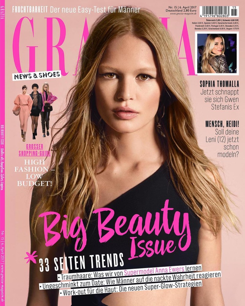 Anna Ewers on Grazia Germany April 6, 2017 Cover