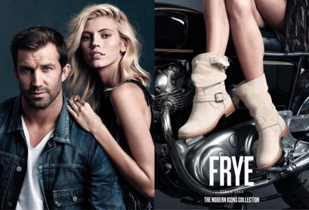 Devon Windsor Models Sleek Boots in FRYE's Spring 2017 Campaign FRYE spotlights Natalie Mid Engineer Boot from spring 2017 collection
