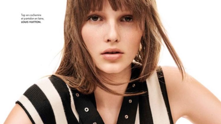 Lilly-Marie Liegau Models Black & White Styles for ELLE France