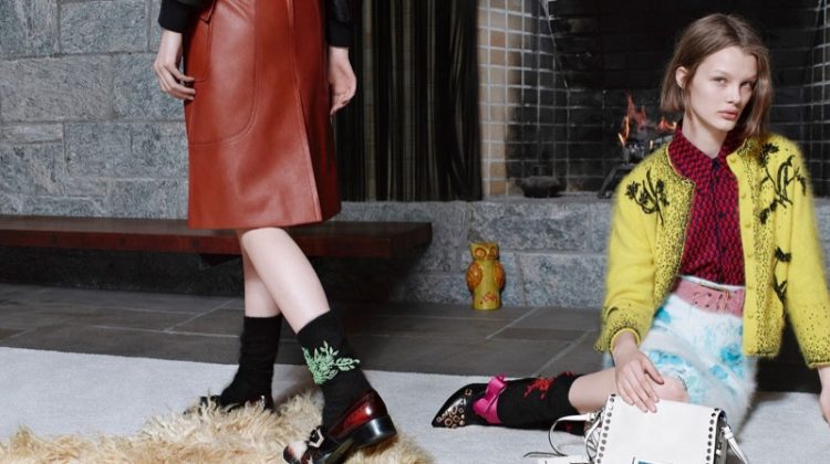 Kris Grikaite stars in Prada's pre-fall 2017 campaign
