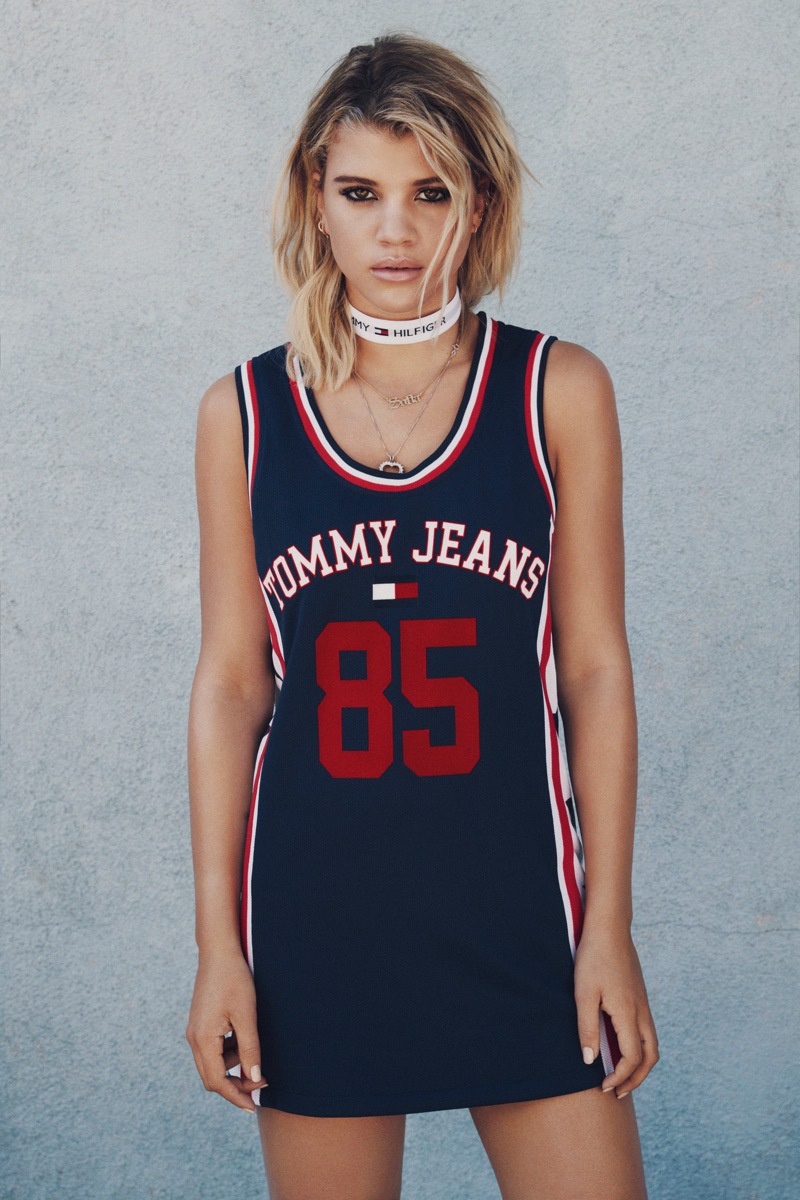 Sofia Richie wears Tommy Jeans Basketball Dress $119.50