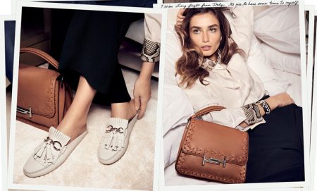 Andreea Diaconu Stars in Tod's Spring 2017 Campaign Tod’s spotlights slip-on styles in spring-summer 2017 campaign