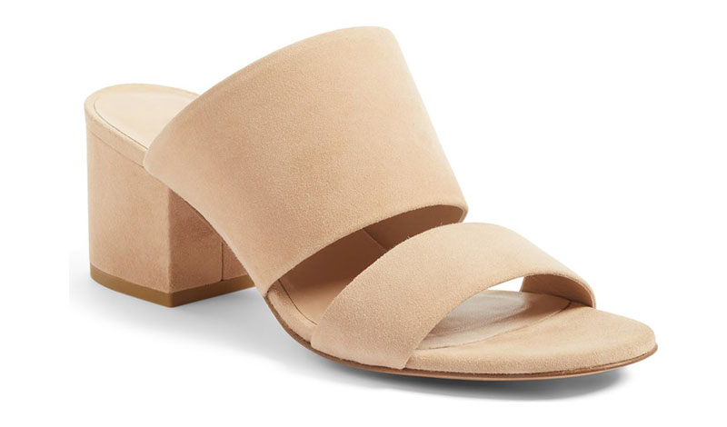The Charleen Slide Sandal also comes in a rosy pink hue