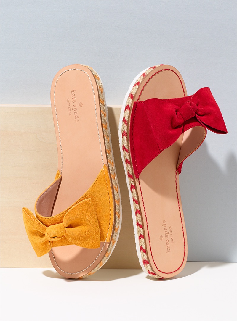 Kate Spade New York Idalah Espadrille Sandal in Turmeric Yellow and Maraschino Red $110.00