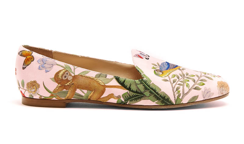 Aquazzura for de Gournay Embroidered Loafers $595