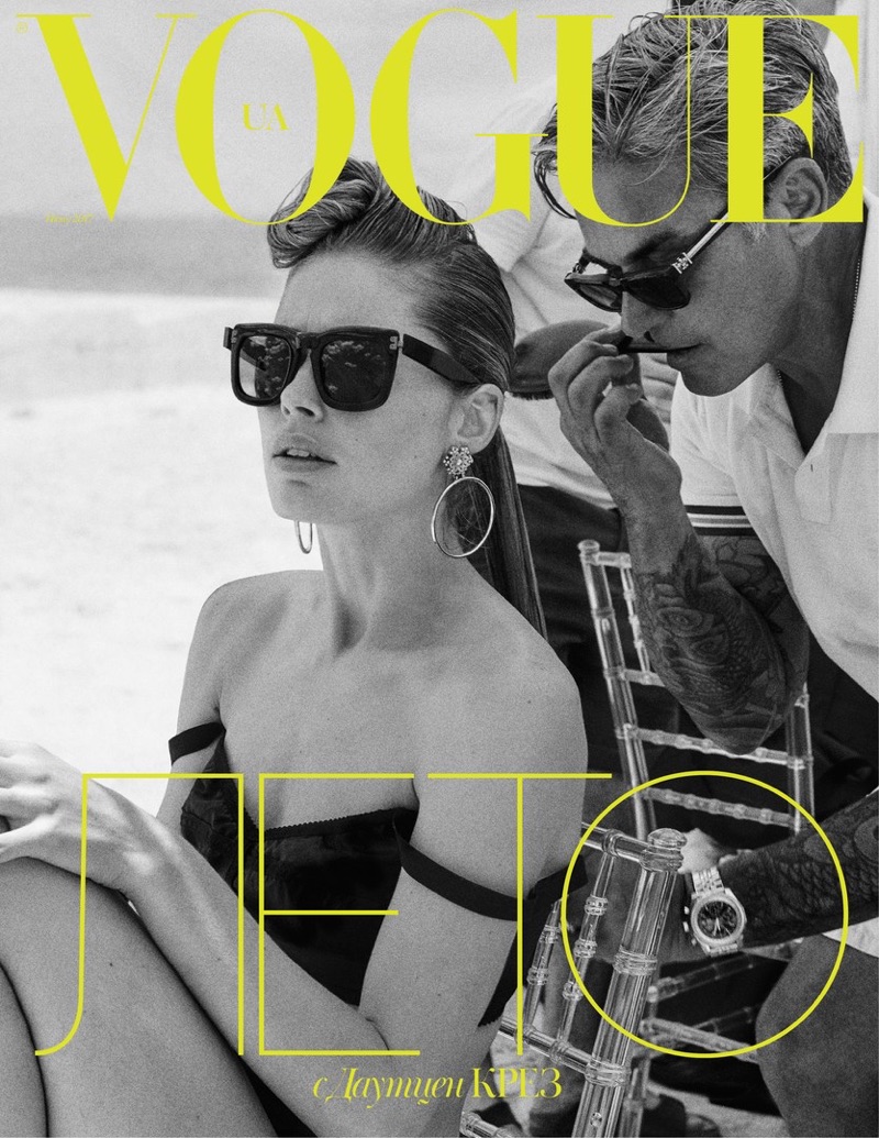 Doutzen Kroes Poses in Beachwear Looks for Vogue Ukraine