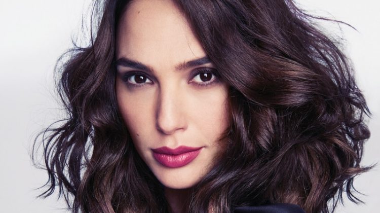 Gal Gadot poses in Giorgio Armani embellished dress