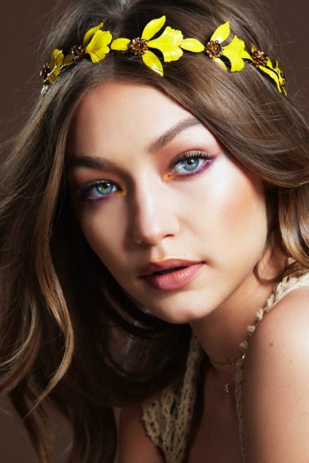 Gigi Hadid Shines in Bold Metallic Looks from Maybelline Gigi Hadid wears festival makeup look from Maybelline