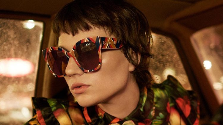 Ellen de Weer Looks 80’s Glam in Gucci Eyewear Campaign