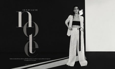Hilary Rhoda Models Modern Looks in Harper's Bazaar Serbia