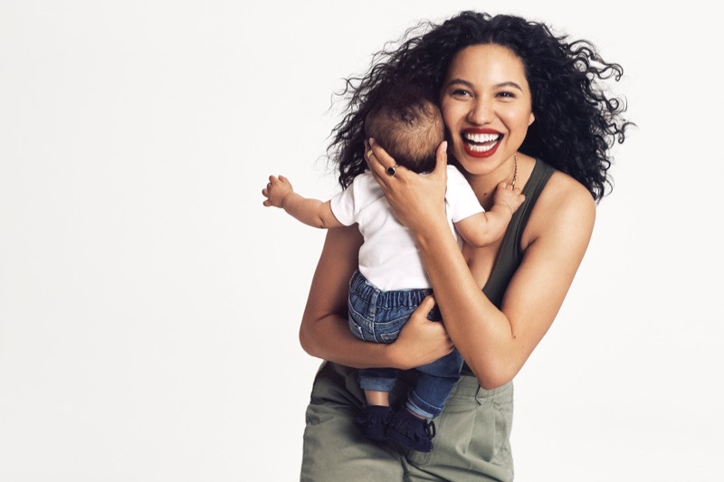 Jurnee Smollett-Bell poses with son Hunter for Gap 'Mama Said' campaign
