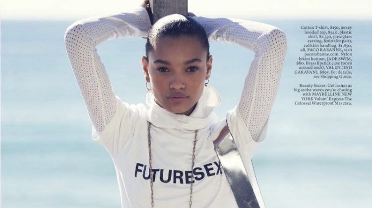 Lameka Fox Wears Chic Beach Styles for ELLE