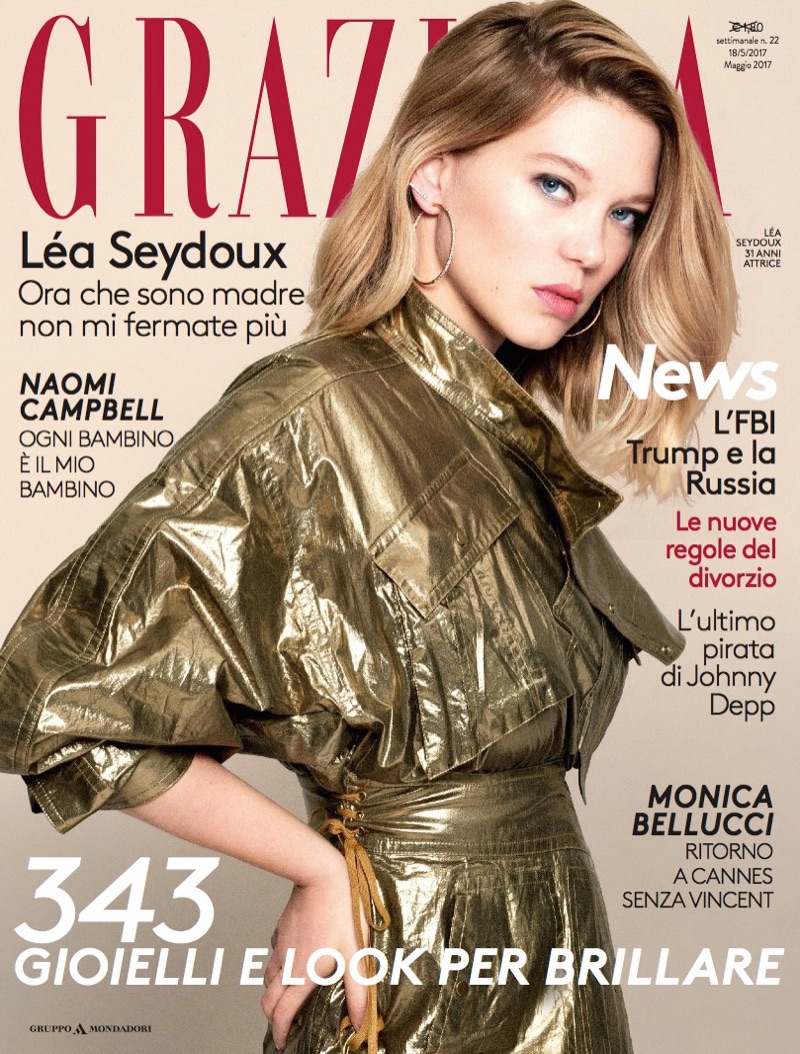 Lea Seydoux Sparkles in Grazia Italy Cover Story