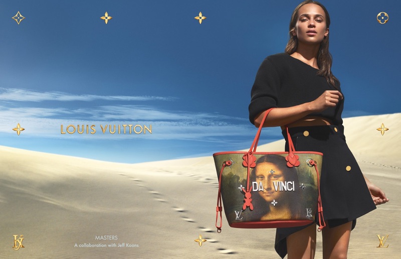 Alicia Vikander stars in Louis Vuitton x Jeff Koons handbag campaign