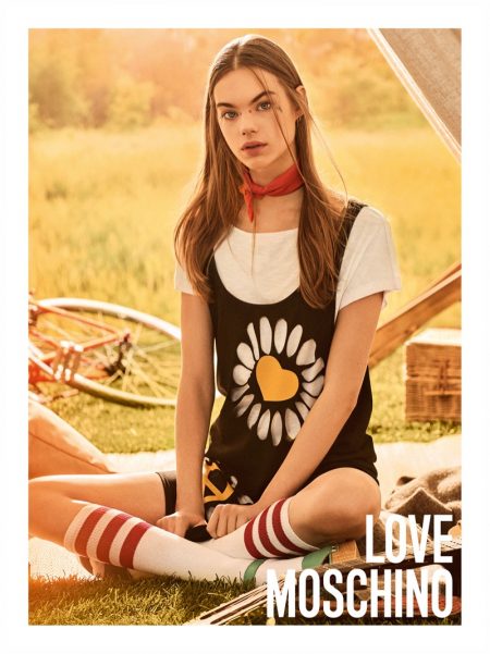 Estella Boersma is a Flower Child in Love Moschino's Spring 2017 Campaign Estella Boersma fronts the spring-summer 2017 campaign from Love Moschino