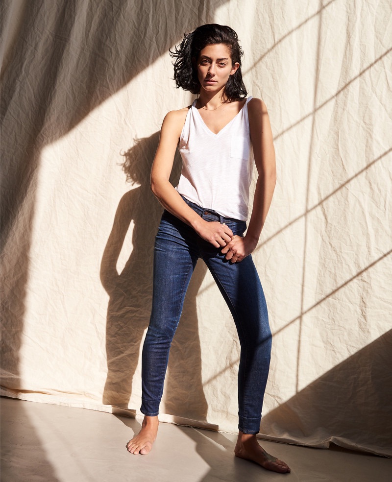 Madewell 8” Skinny Jeans in Riverdale Wash