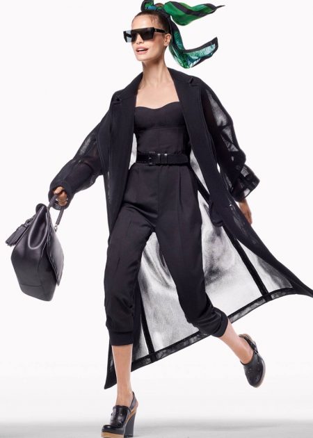 Faretta Gets Moving in Max Mara's Spring 2017 Campaign Photographed by Steven Meisel, Faretta wears a monochrome outfit in Max Mara's spring 2017 campaign