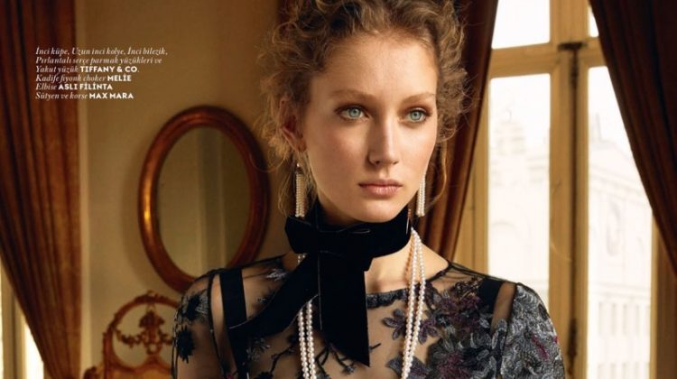 Sandra Martens Models Elegant Gems in Vogue Turkey