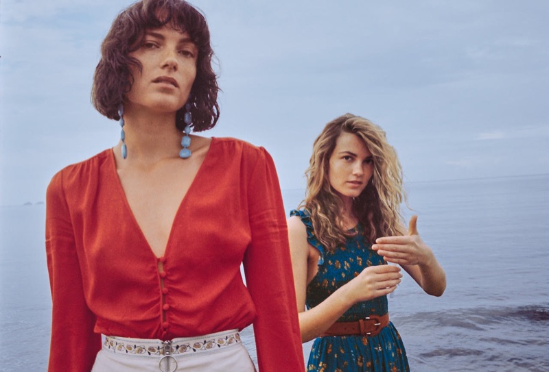 Photographed by Hunter & Gatti, musical duo Say Lou Lou pose in Mango Journeys campaign