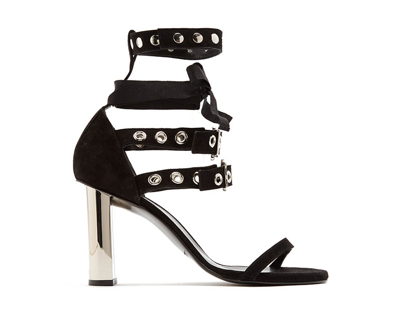 Self-Portrait x Robert Clergerie Leyla Suede Sandals in Black $675