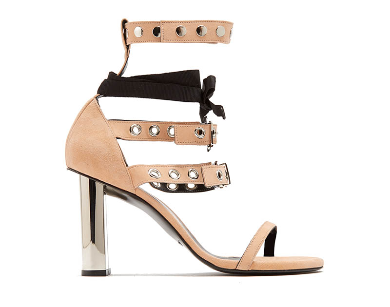 Self-Portrait x Robert Clergerie Leyla Suede Sandals Pink/Beige $675