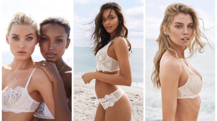 Victoria's Secret Angels Pose at the Beach in White-Hot Summer Styles