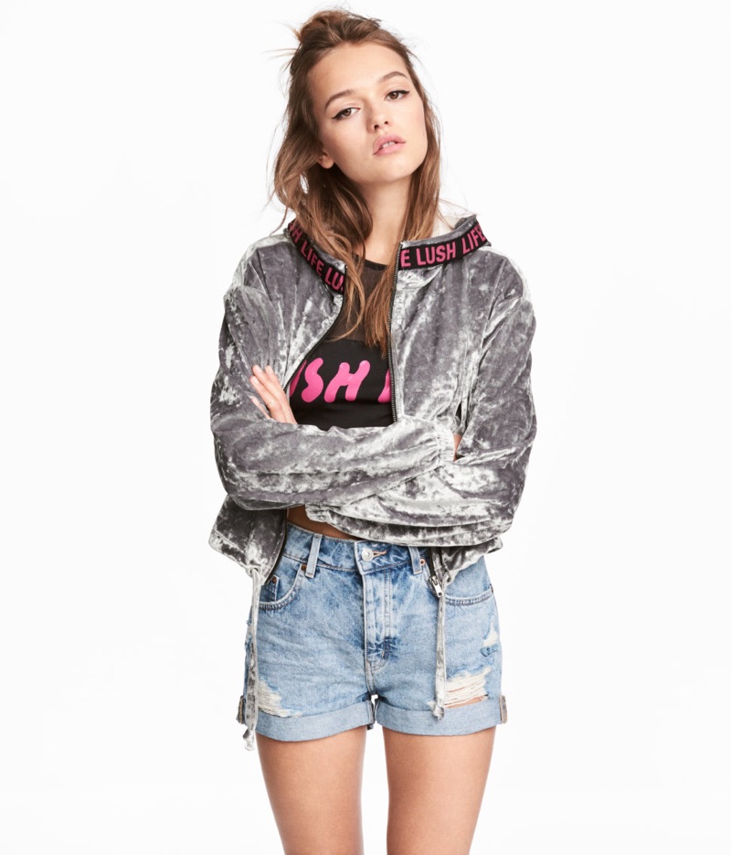 Zara Larsson x H&M Short Hooded Jacket $39.99