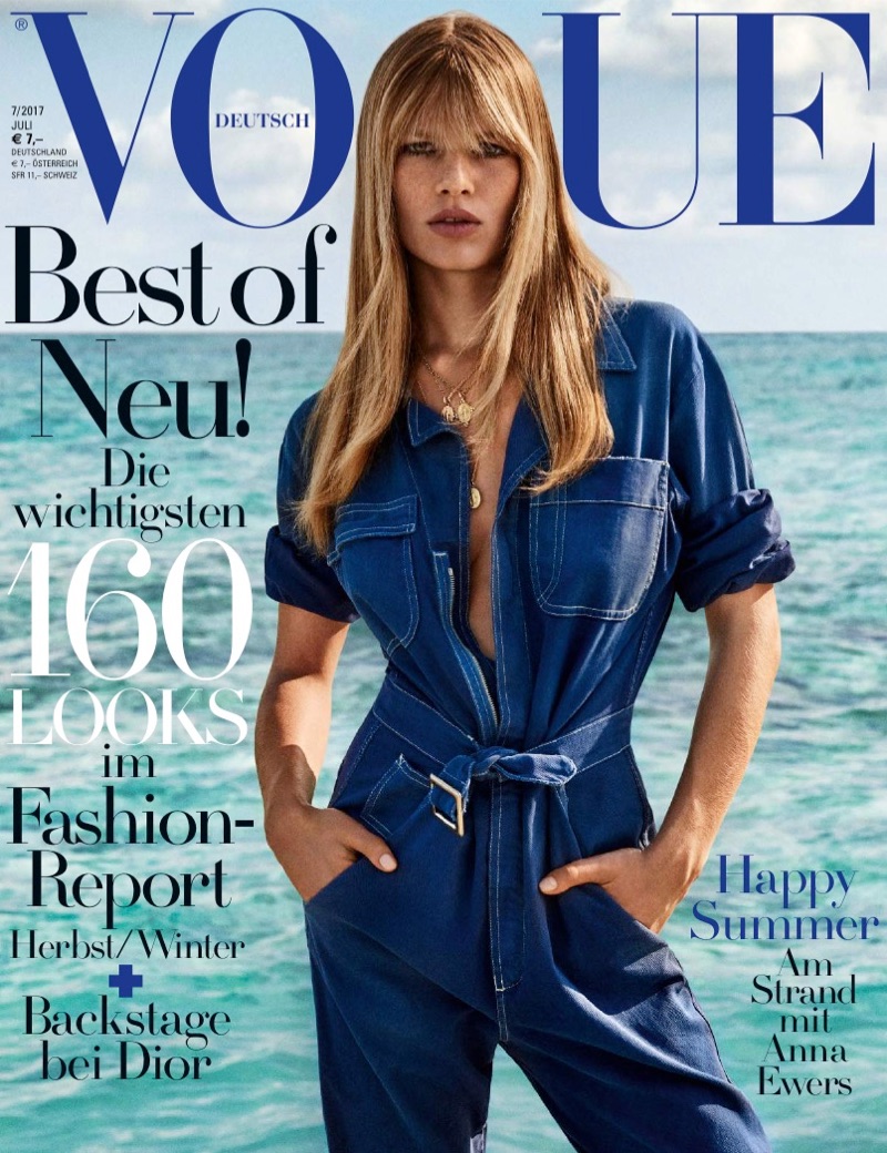 Anna Ewers on Vogue Germany July 2017 Cover