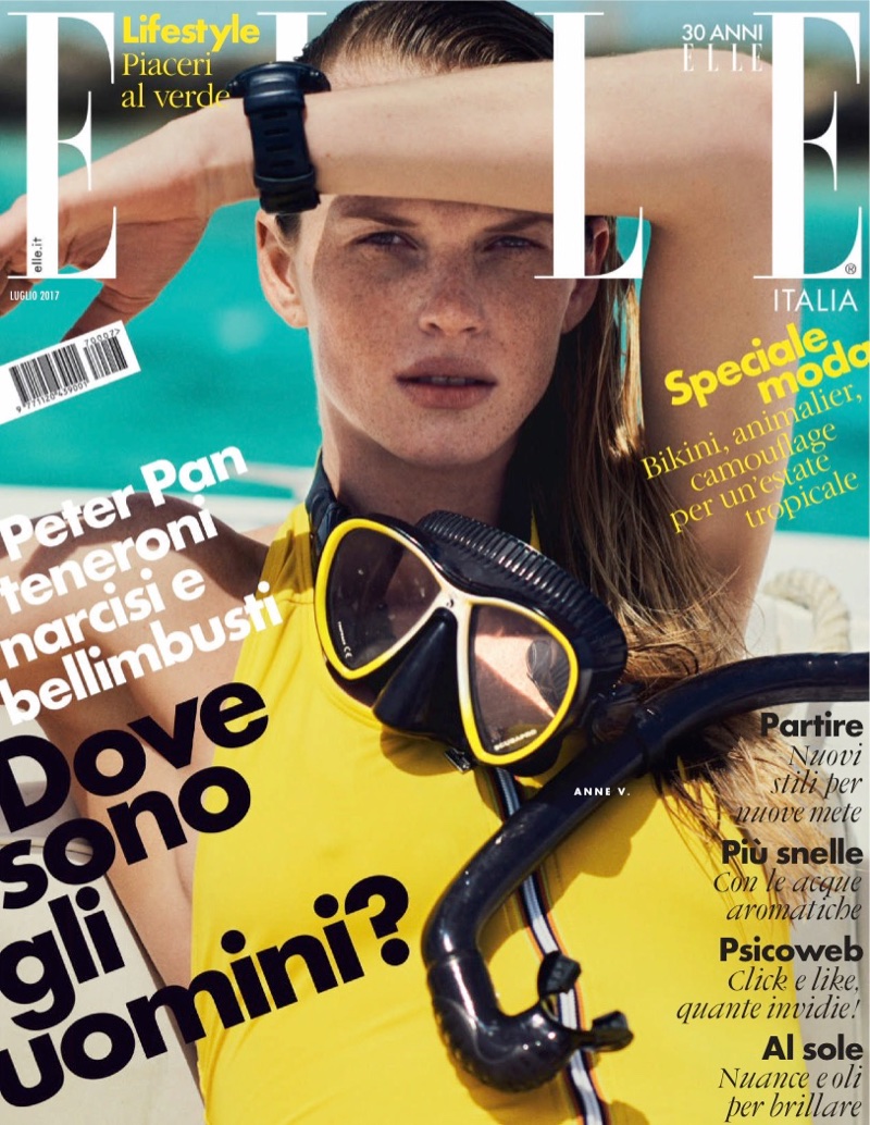 Anne Vyalitsyna on ELLE Italy July 2017 Cover