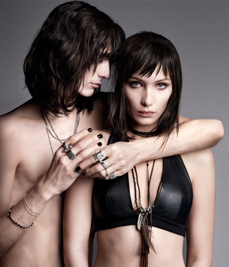 Model Bella Hadid channels rock and roll vibes for NARS Cosmetics campaign
