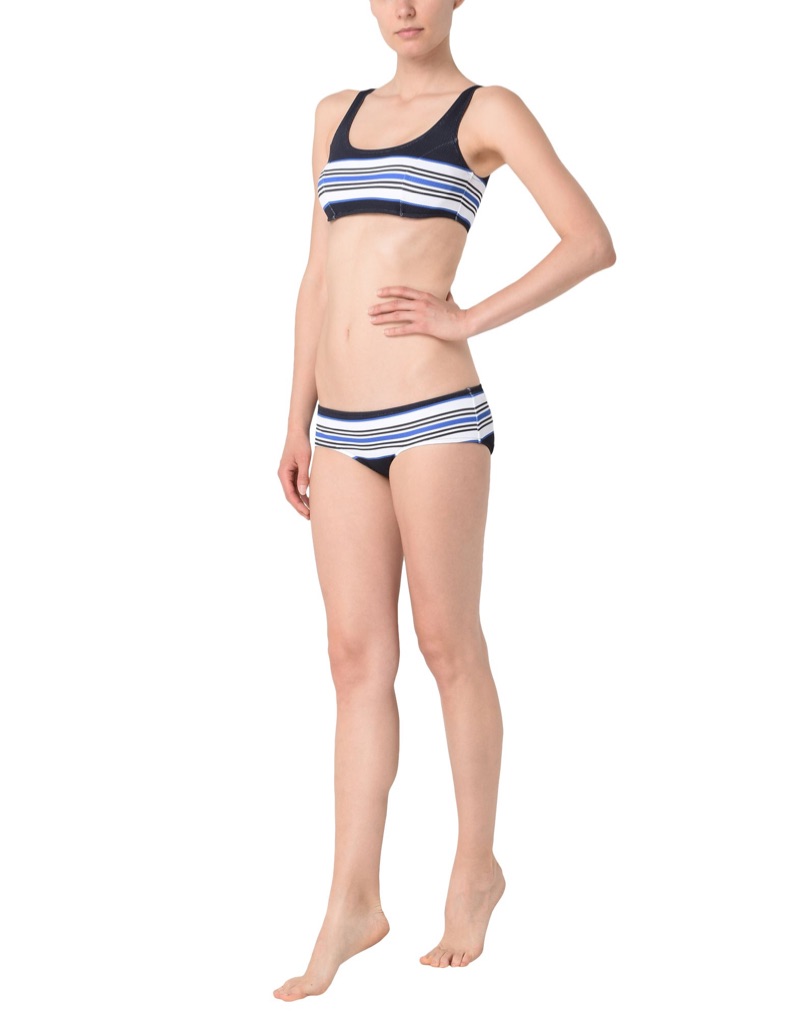 Bianca Balti Striped Bikini Top $60 and Striped Bikini Bottom $50