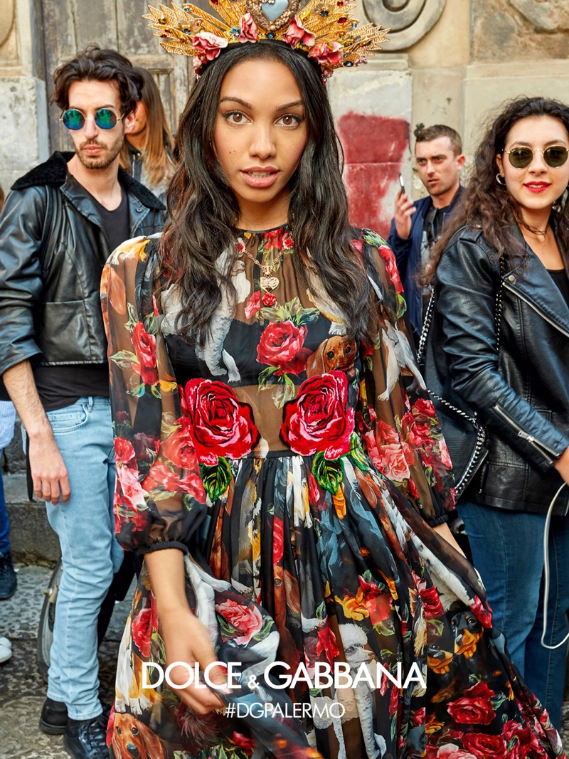 Corinne Foxx stars in Dolce & Gabbana's fall-winter 2017 campaign