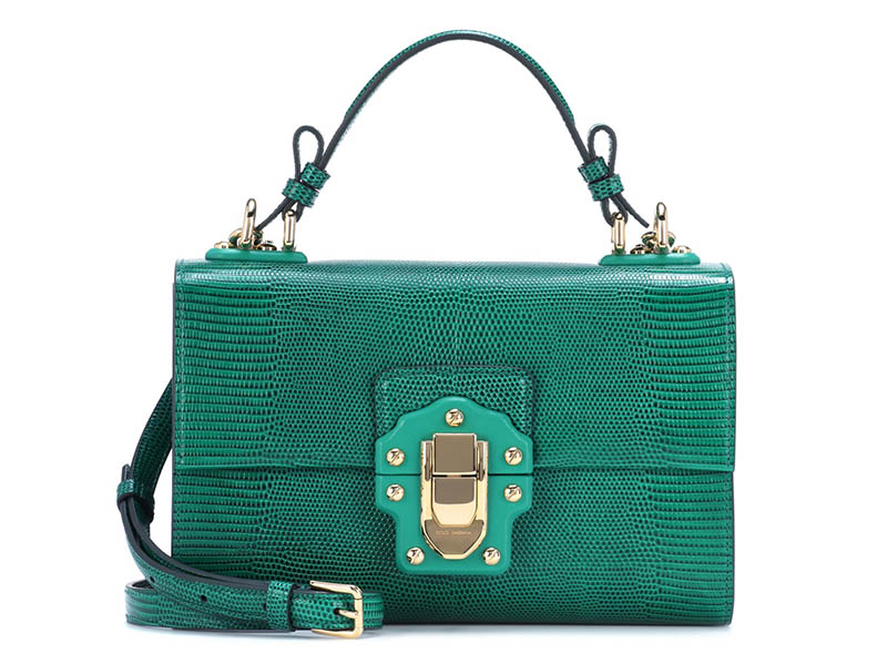 Dolce & Gabbana Lucia Embossed Leather Shoulder Bag $1,995