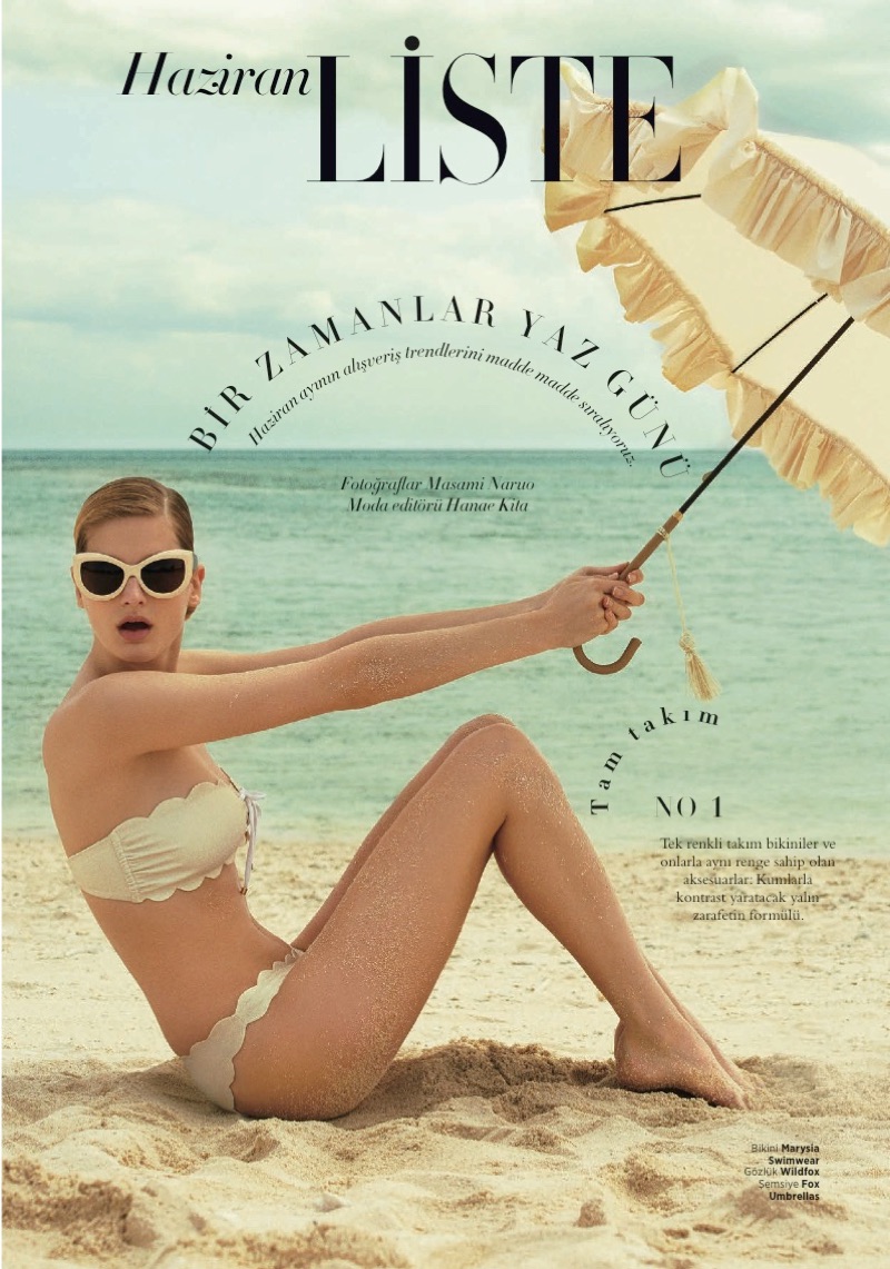 Dora Stastna stars in Harper's Bazaar Turkey's June issue