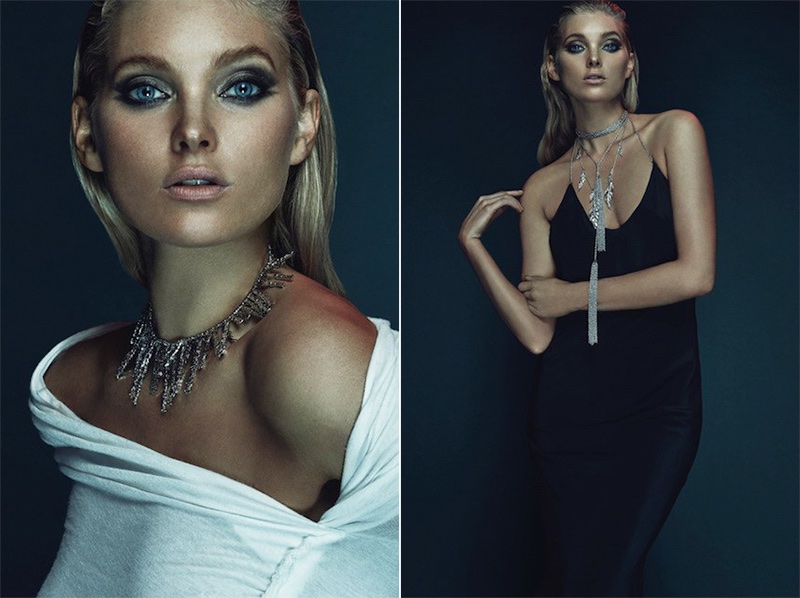 Elsa Hosk shines in gunmetal jewelry from Fallon x The Mummy collection