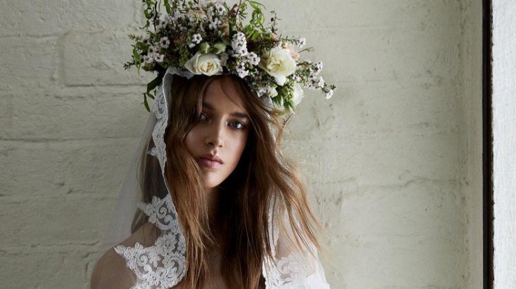 For Love & Lemons features the Carolina off-the-shoulder dress from its Bridal collection