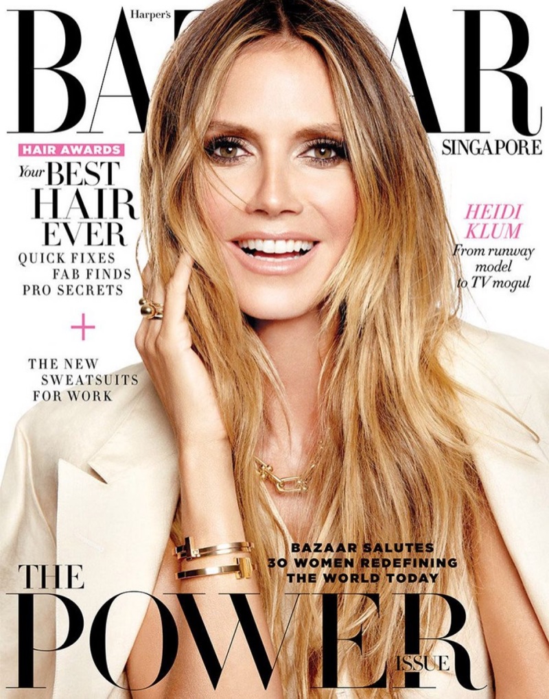 Heidi Klum on Harper's Bazaar Singapore July 2017 Cover