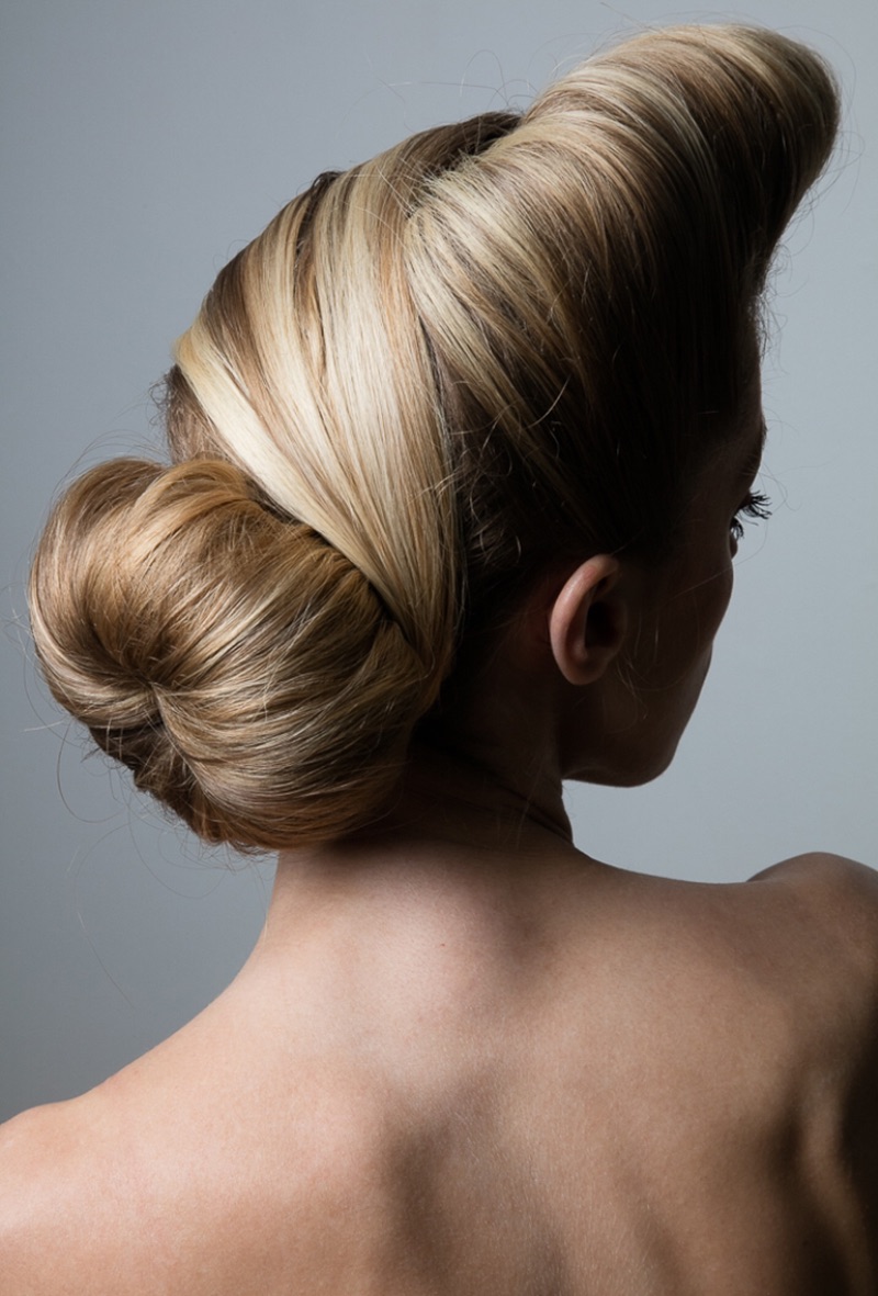 Jeff Tse photographs chic chignon hairstyle